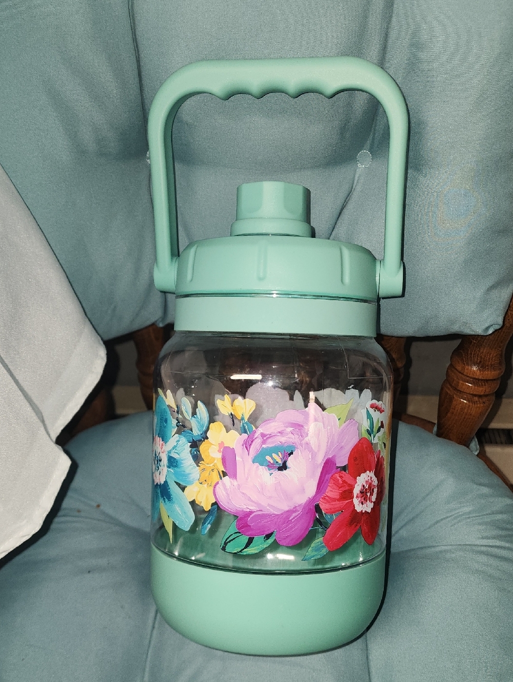 The Pioneer Woman Mint Green Floral Beverage Jug